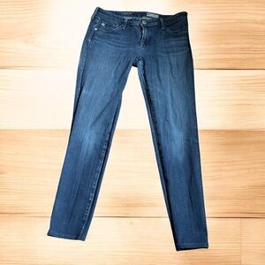 AG Adriano Goldschmied Legging Ankle Contour360 Dark Wash Super Skinny Jeans 28